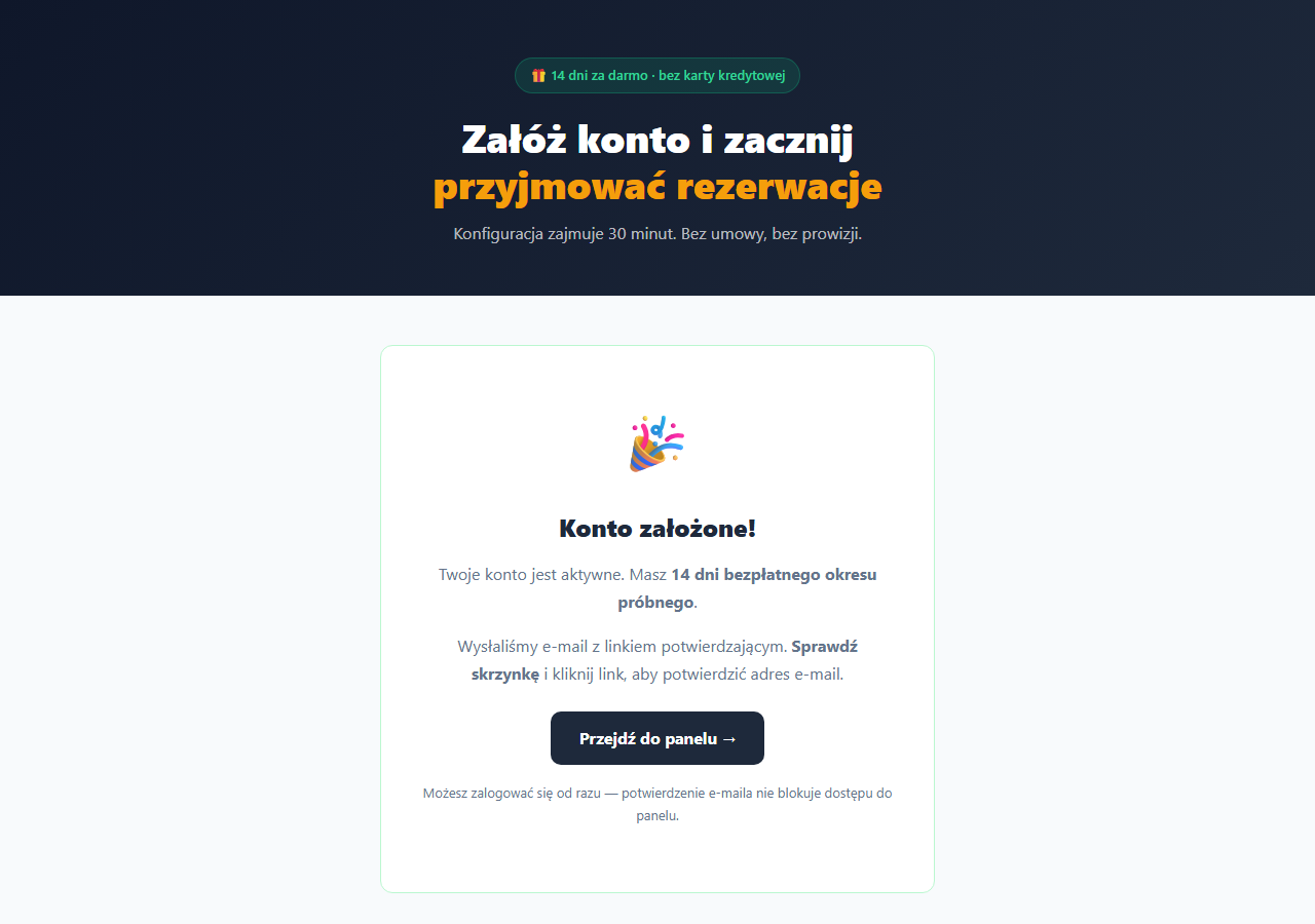 Potwierdzenie założenia konta erphome.pl