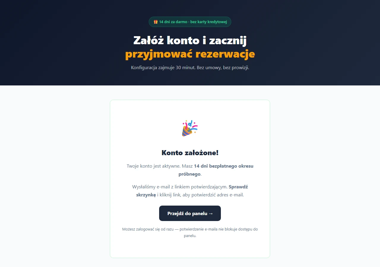 Potwierdzenie założenia konta erphome.pl
